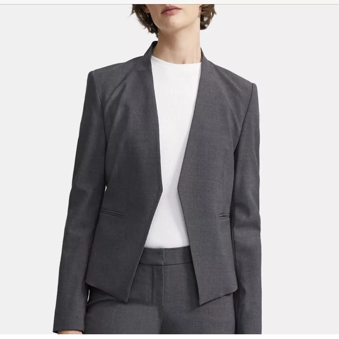 Theory gray cheap blazer