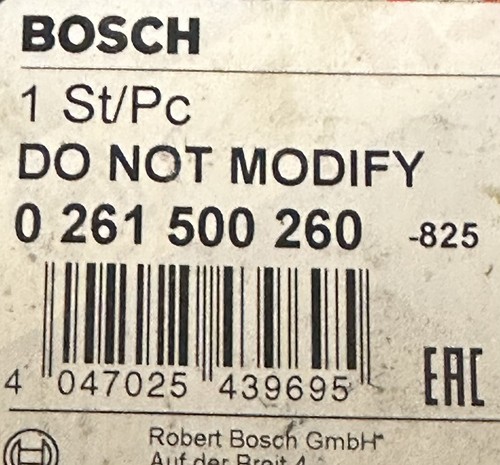 GENUINE BMW Bosh 0 261 500 260 injector - Fits BMW 6 Series And Others - New - Picture 4 of 4