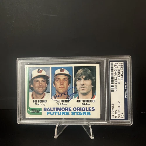 1982 TOPPS #21 CAL RIPKEN JR. RC ORIOLES HOF PSA Auth AUTO Rookie
