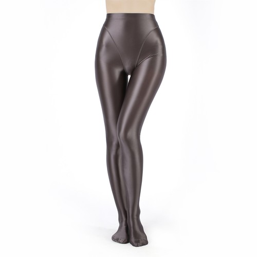 Womens Stretchy Footed High Waist Stockings Pants Shiny Oil Glossy Pantyhose - Picture 47 of 111