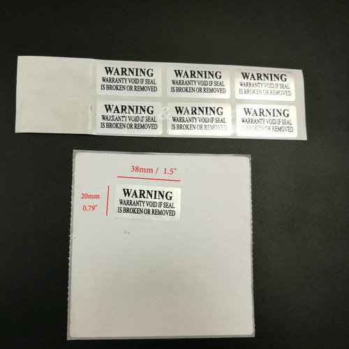 ADVERTENCIA DE GARANTÍA, SELLO DE SEGURIDAD, VACÍO A PRUEBA DE MANIPULACIONES pegatinas 200 PIEZAS - Imagen 4 de 5