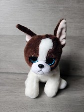Ty Portia Boston Terrier Puppy Dog Plush Toy 8" Stuffed Animal Brown White