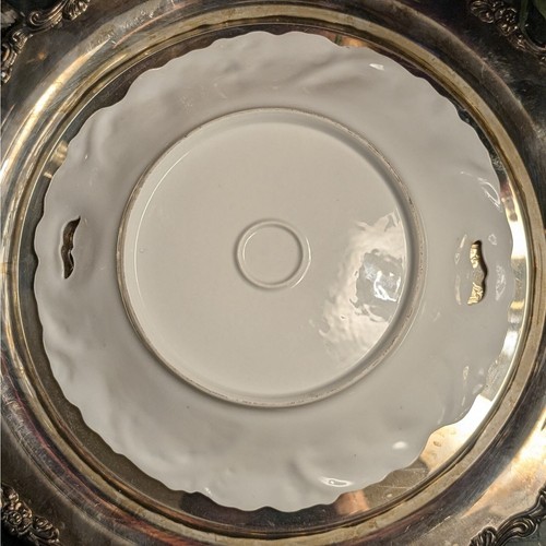Antique R.S. Prussia Plumes Mold Water Lily Reflection Handled Plate C.1904-1910 - Picture 7 of 9