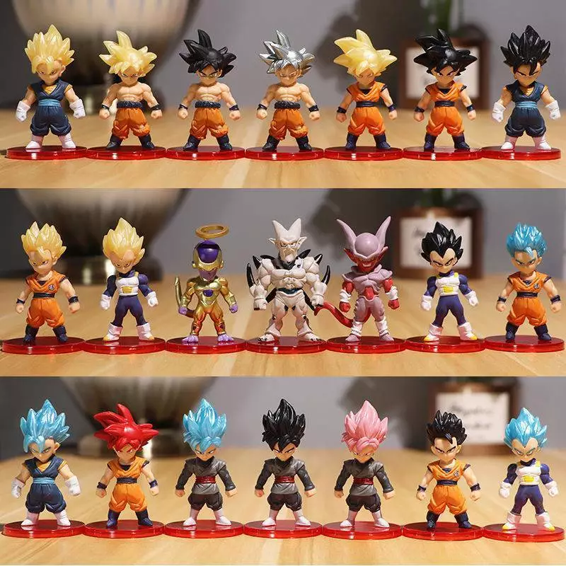 Kit Completo 21 Action Figures Dragon Ball Z