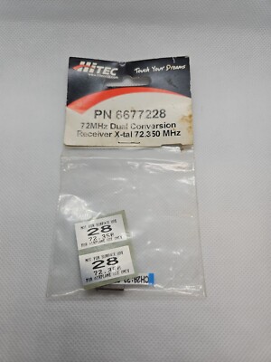 Hitec # 6677228 72Mhz Dual Conversion Receiver Xtal Ch28 Airplane use only