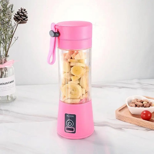 Pink Portable Blender Juicer Cup USB Rechargeable Smoothies Mixer Fruit Machine - Picture 2 of 6