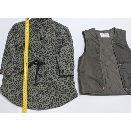 ZARA GIRLS Animal Print Jacket With Removable Inner Vest Size 5 - Picture 14 of 16