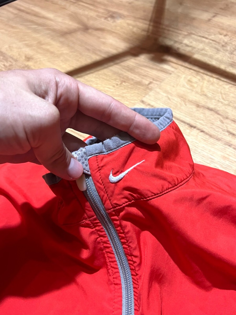 Vintage 00s Nike Track Jacket Orange mini swoosh logo