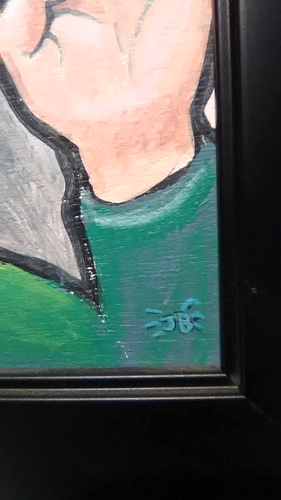 Jessie Buchanan Outsider art painting on panel "B" - Picture 9 of 10