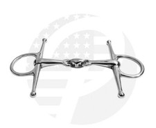Full Cheek Double Broken With Oval Link Horse Snaffle Bit - Stainless Steel