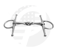 Full Cheek Double Broken With Oval Link Horse Snaffle Bit - Stainless Steel