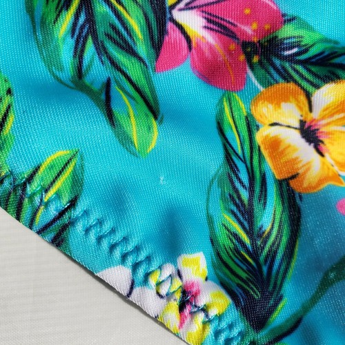 Girls Nautica Swimsuit Size Medium 8 10 Floral One Piece Love Sun Blue - Picture 4 of 5