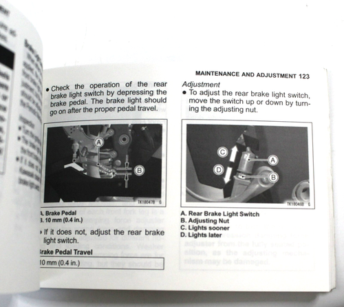 Genuine 2006 Kawasaki Ninja ZX-6R English Owners Manual 999861359 - Picture 19 of 20