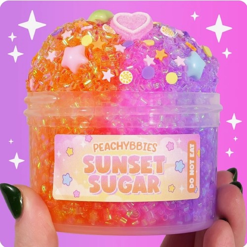 PEACHYBBIES PEACHY'S NEW SUNSET SUGAR SLIME SUMMER SORBET SCENT FREE ACTIVATOR