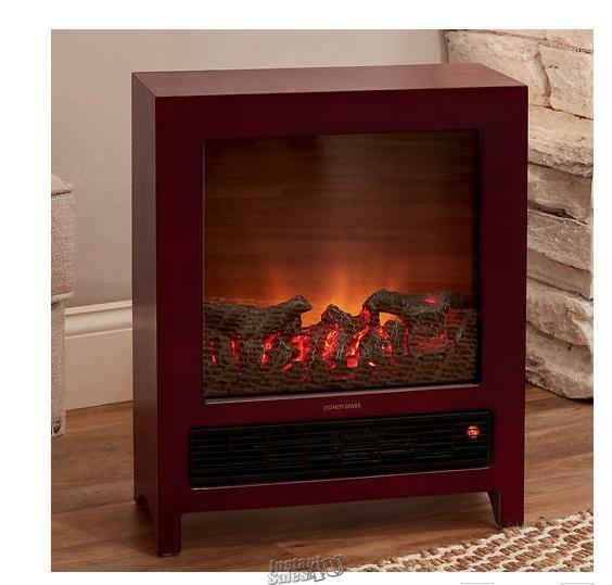 Cambridge 6u0026#039; Corded 19u0026#034;Wood Electric Fireplace Mahogany Heater  Heat Blower 1350W | eBay