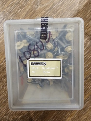 Bremick 12-14 X 45mm SELF DRILLING METAL HEX SCREWS with SEAL - SANDBANK 100 pcs - Picture 4 of 7