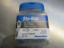 Thomas & Betts Sta-Kon C10-8-SK Ring Terminals (Pk. of 50)