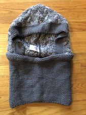 Buff Hat Scarf Women Gray NWOT