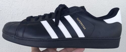 Adidas NWT Superstar Foundation Mens Leather Sneakers B27140 Sz 18 FOR BIG BOYS - Picture 3 of 12