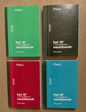 Mead Fat Lil' Neatbook - 200 Sheet - College Ruled - 4" x 5.5" - 1 Each - White