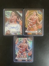 2025 Bowman's Best Justice Carlton (3) Card Lot: Geo Ref Auto plus 1 #'d /50 ++