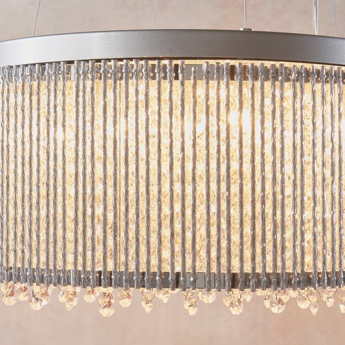 Endon Lighting Galina 12 Light Pendant - Chrome Plate & Clear Crystal 81981 - Picture 5 of 10