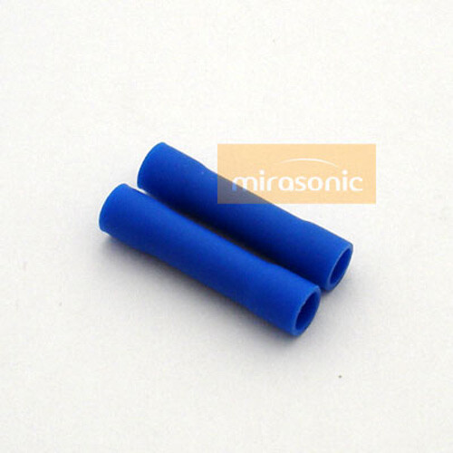 Mirasonic Crimp Terminals Butt Connectors 16-14 gauge PVC insulated 100 pcs Blue - 第 1/5 張圖片