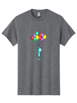 Balloons Mens Graphic Tee, 100% Cotton, Casual Summer Wear