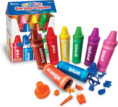 Rainbow Sorting Crayons