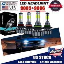 White LED Headlight Bright Bulbs For Chevy Silverado 1500 1999-2006 Hi Low Beam