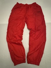 Pre Owned Excellent VTG Adidas Windbreaker Nylon Track Pants Lined Red Men Sz XL