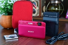     Near Mint Sony Cyber-shot DSC-TX55 Red Pink Digital Camera Japanese Only