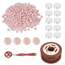 Wax Seal Kit, 300 Wax Beads, Candles, Smoke Pink