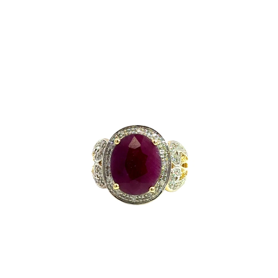 14K Yellow Gold Ruby & Diamond Ring – 3.35ct Ruby, 0.45ct Diamonds, 7.1g - Image 2 of 4