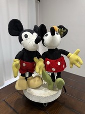 Disney Store Original Exclusive Mickey Minnie Mouse Retro Plush Set 18" Corduroy