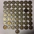 90% Silver Mercury Dime 50-Coin Roll Avg Circ# 8