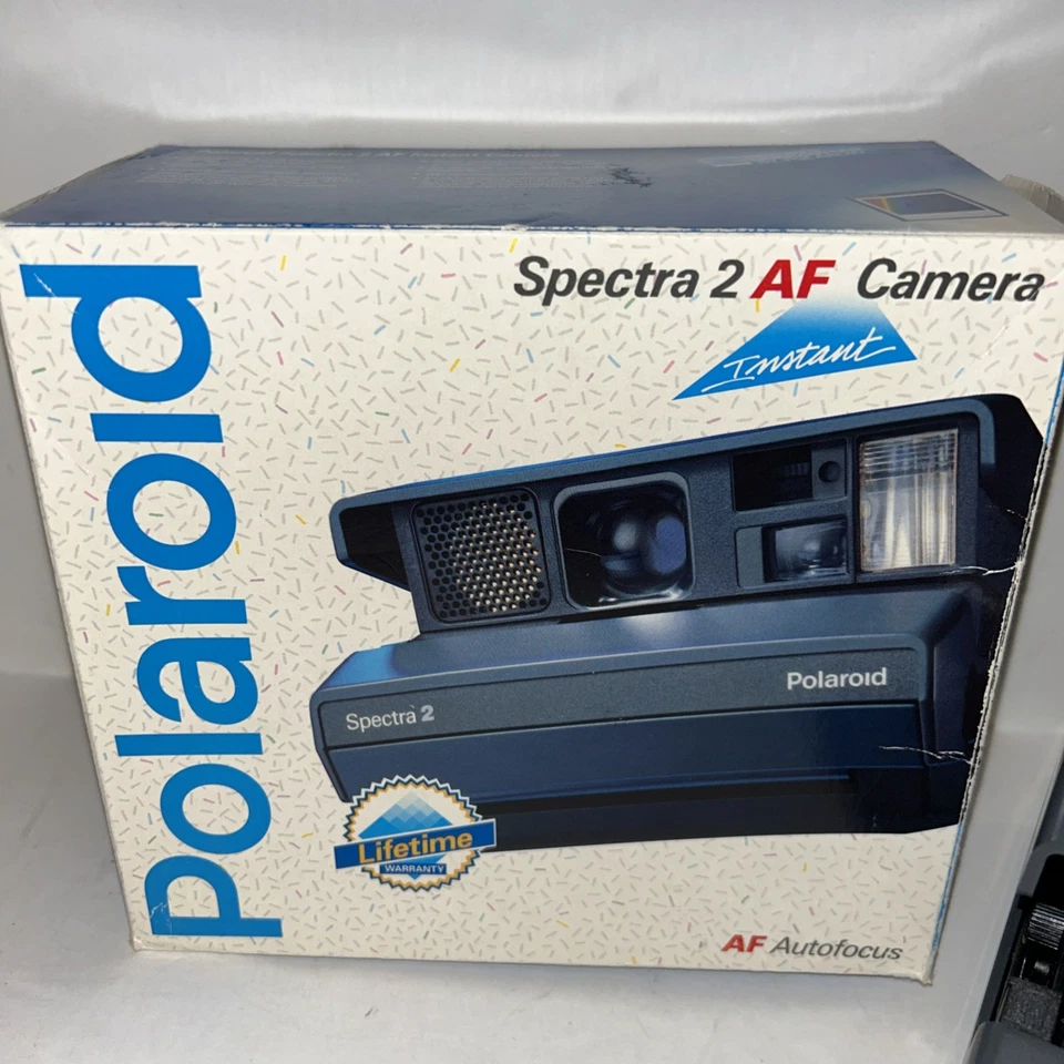 Vintage Polaroid Impulse 600 analoge Sofortbildkamera mit Pop-Up Blitz & Gurt - & Box - Bild 3 von 4