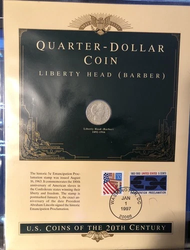 1916 D Barber Quarter 90% Silver Coin