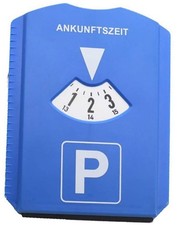 Blue Digital Parking Timer with Ice Scraper, 24 Hour Time Display, Plastic,