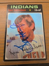 Ken Harrelson Signed 1971 Topps #510