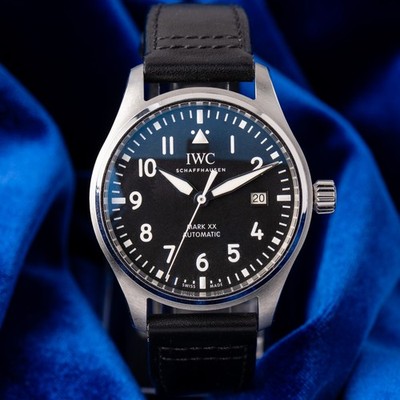 IWC Pilot's Watch Mark XX 40 mm SS Black Dial IW3282-01 IW328201 w/BOX & PAPERS