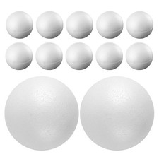 12 Pcs Sfera Palline Polisterolo Perle Di Schiuma L'artigianato Bianche