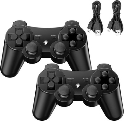 Wireless Controller PS3 2er Pack Dual Shock Bluetooth Ladekabel