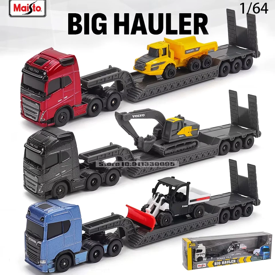 Carretilla elevadora Volvo 1:64 SCANIA 770 S vehículo de transporte excavadora fundición a presión precisión Foto 3 de 4