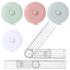 2 Stück Winkelmesser Schule, Goniometer Physiotherapie mit 4 Maßband 360° Wi