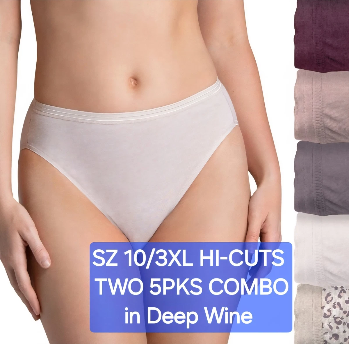 Fruit Of The Loom Mutandine Bikini In Micro-Mesh Traspirante - Confezione Da 8, Biancheria Intima Donna, Fodera In Cotone, Senza Etichette, Colori Vari