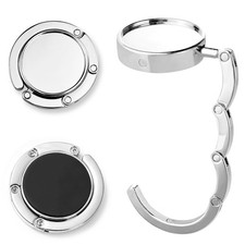 2 pezzi Gancio per Borsa Pieghevole per Tavolo Appendi Borsa in Alluminio