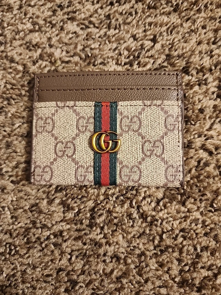 *ОГРАНИЧЕННЫЙ* держатель для карт Gucci с блокировкой монограммы дизайн GS - Изображение 3 из 4
