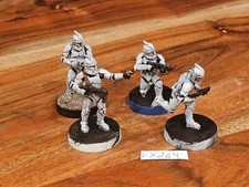 Star Wars Legion FFG Republic Phase 1 Clone Troopers Painted x4 No cards/tokens