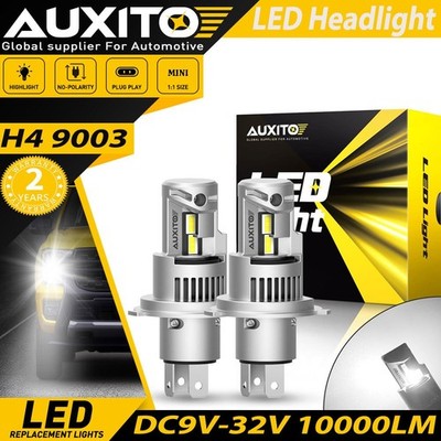 AUXITO 2X H4 HB2 7000LM LED Headlight Bulb Low Beam 6000K Pure White Free Return